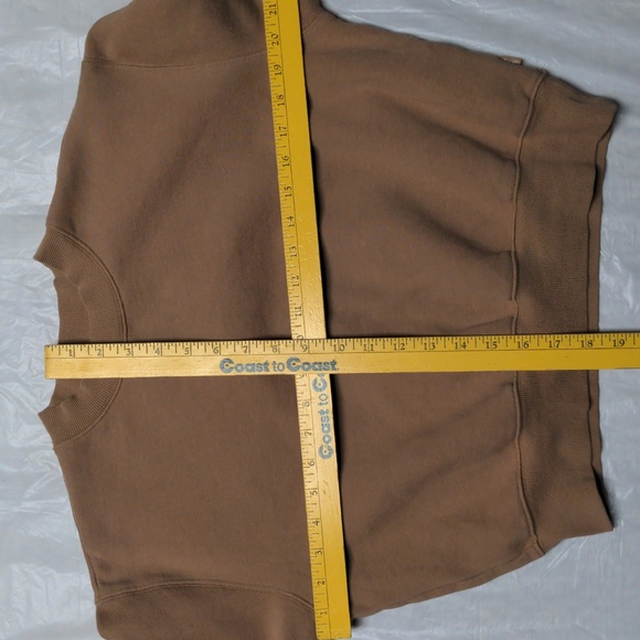 Aritzia TnA Tan Cropped Crewneck Sweatshirt Size Small - Picture 3 of 5